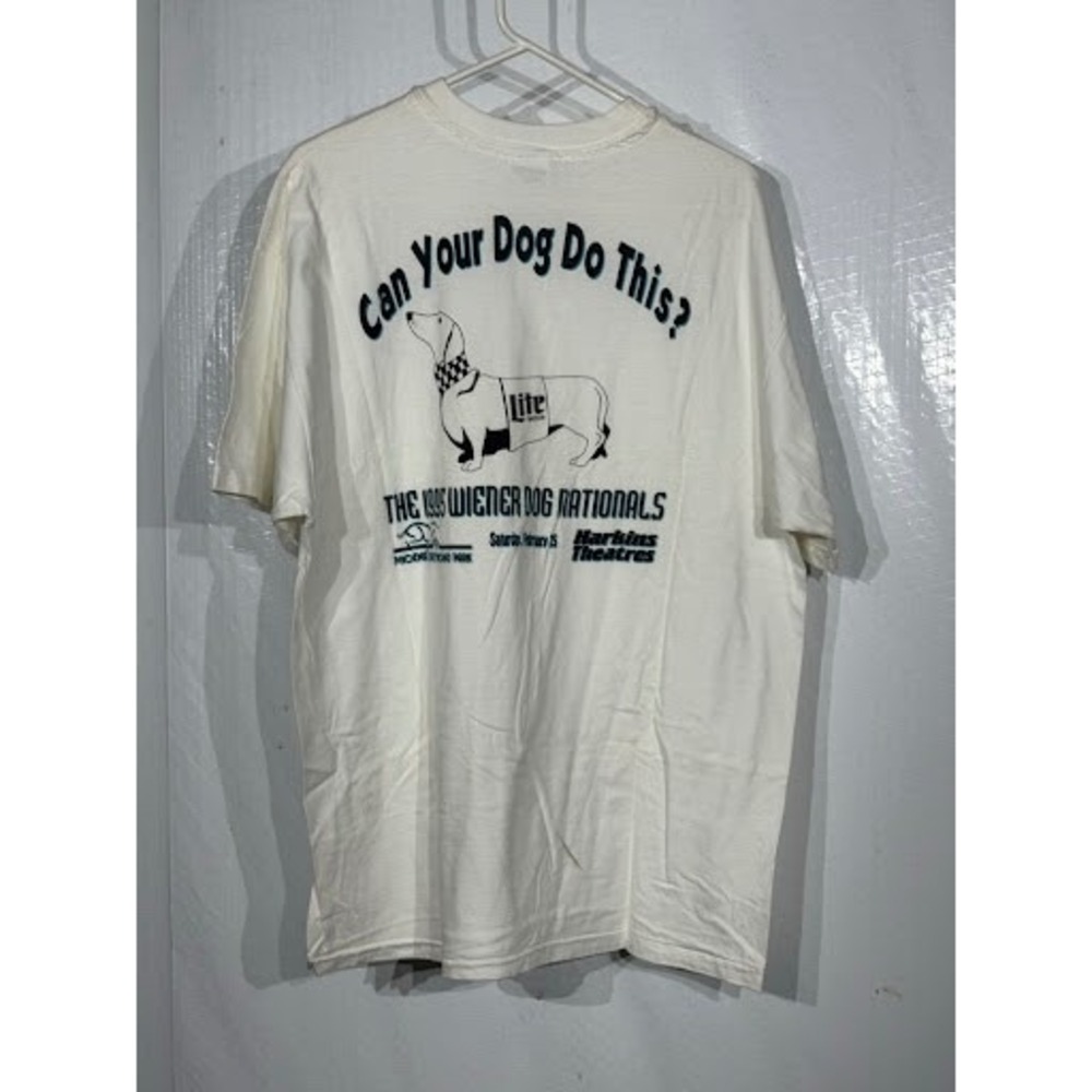 Vintage 1995 Miller Lite Wiener Dog Nationals Phoenix Greyhound Park T-Shirt XL
